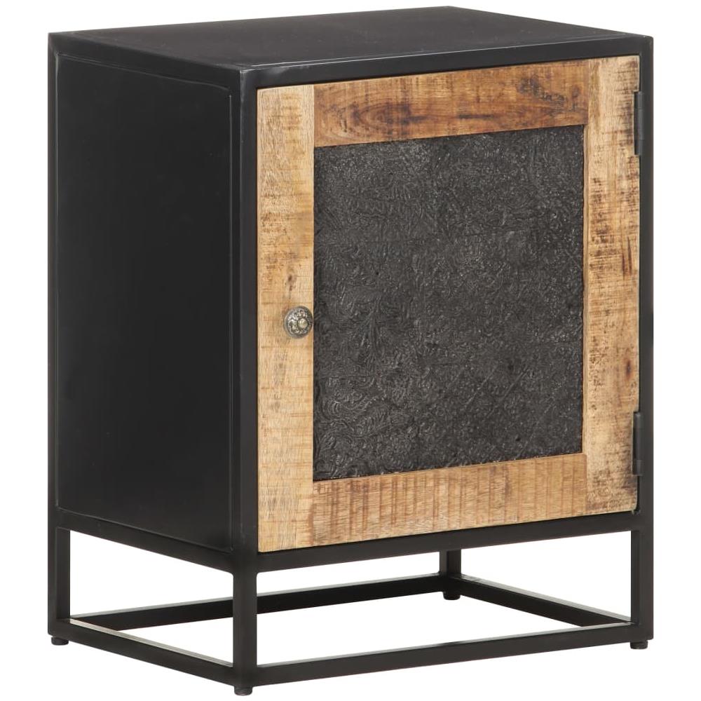 Comodino 40x30x50 Cm In Legno Di Mango Grezzo - Foto 11