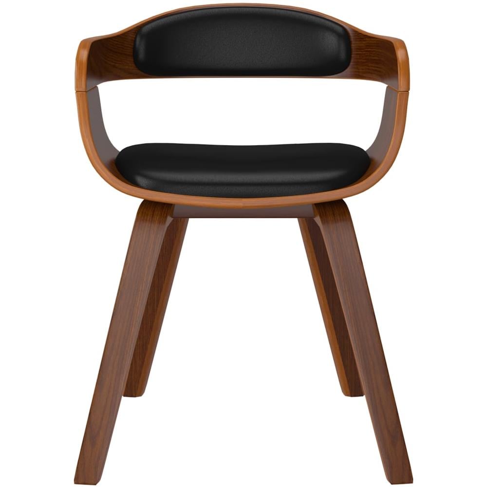 Sedia da Pranzo Nera in Legno Curvato e Similpelle - Foto 3