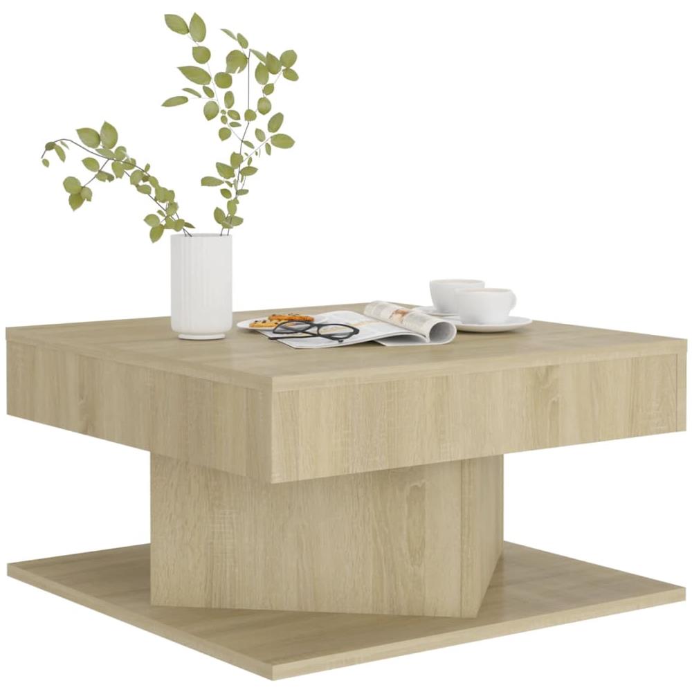 Tavolino da Salotto Rovere Sonoma 57x57x30 cm Legno Multistrato - Foto 3