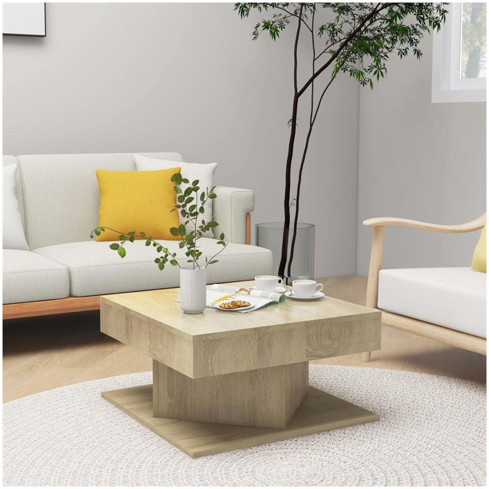 Tavolino da Salotto Rovere Sonoma 57x57x30 cm Legno Multistrato - Foto 1