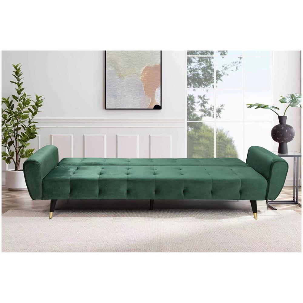 Ontario Divano 3 Posti In Velluto Verde - Foto 2