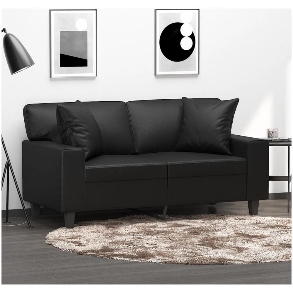 Cuscini Decorativi 2pz Nero 40x40 Cm In Similpelle - Foto 1