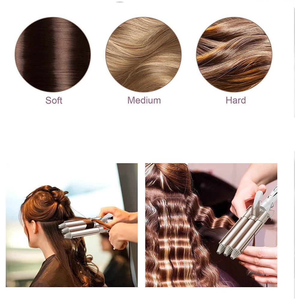 Arricciacapelli A Tre Bacchette Bianco /oro 22 Mm - Foto 5