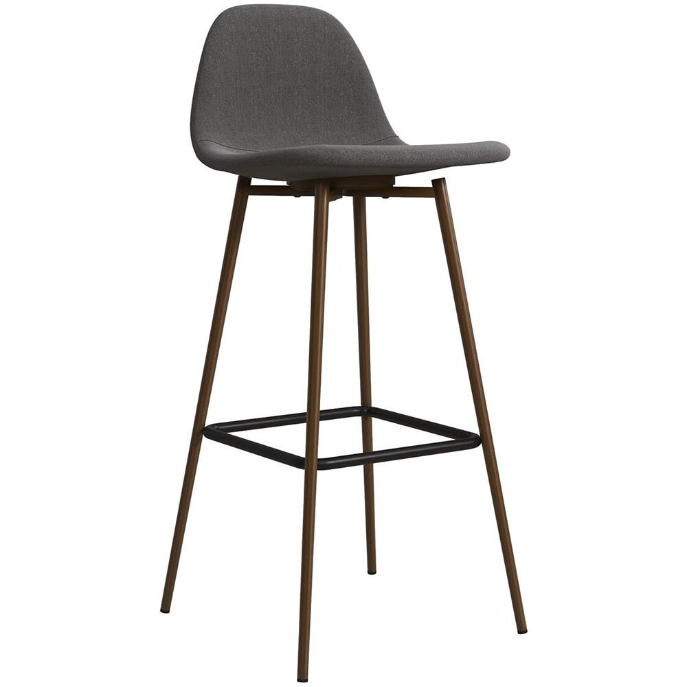 Copley Sgabello In Lino Grigio Scuro - Foto 1