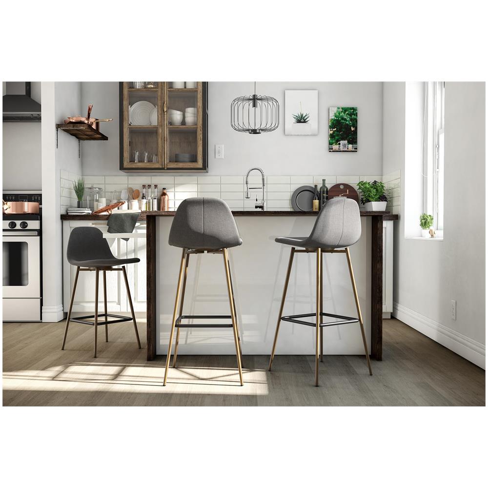 Copley Sgabello In Lino Grigio Scuro - Foto 7