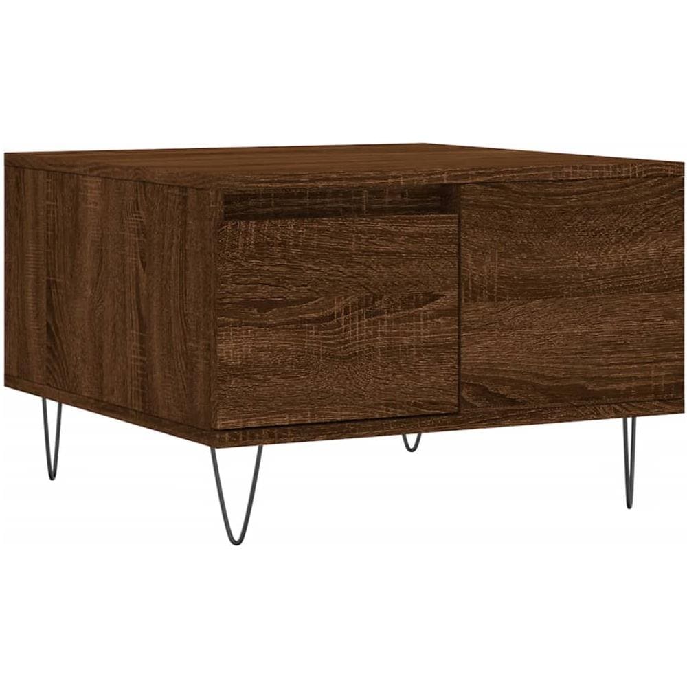 Tavolino Da Salotto Rovere Marrone 55x55x36,5 Cm In Multistrato - Foto 2
