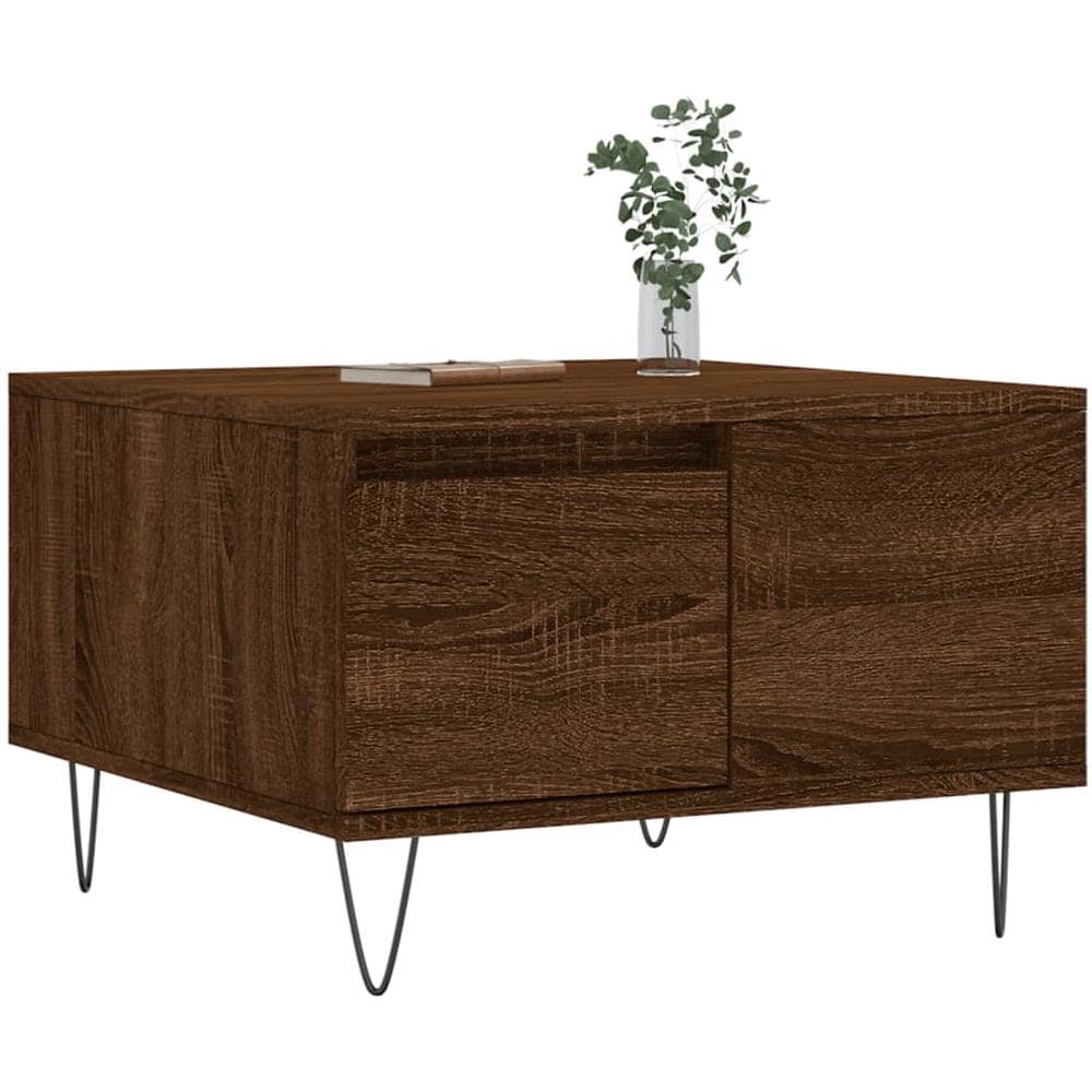 Tavolino Da Salotto Rovere Marrone 55x55x36,5 Cm In Multistrato - Foto 3