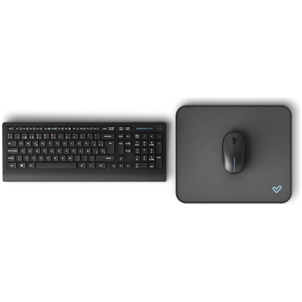 Tastiera Ufficio RF Wireless QWERTY Full-size (100%) Mouse incluso Colore Nero (Layout Spagnolo) - Foto 1