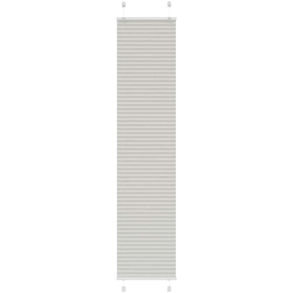 Tenda Plissettata Grigio Chiaro 45x200 cm Larghezza Tessuto - Foto 1