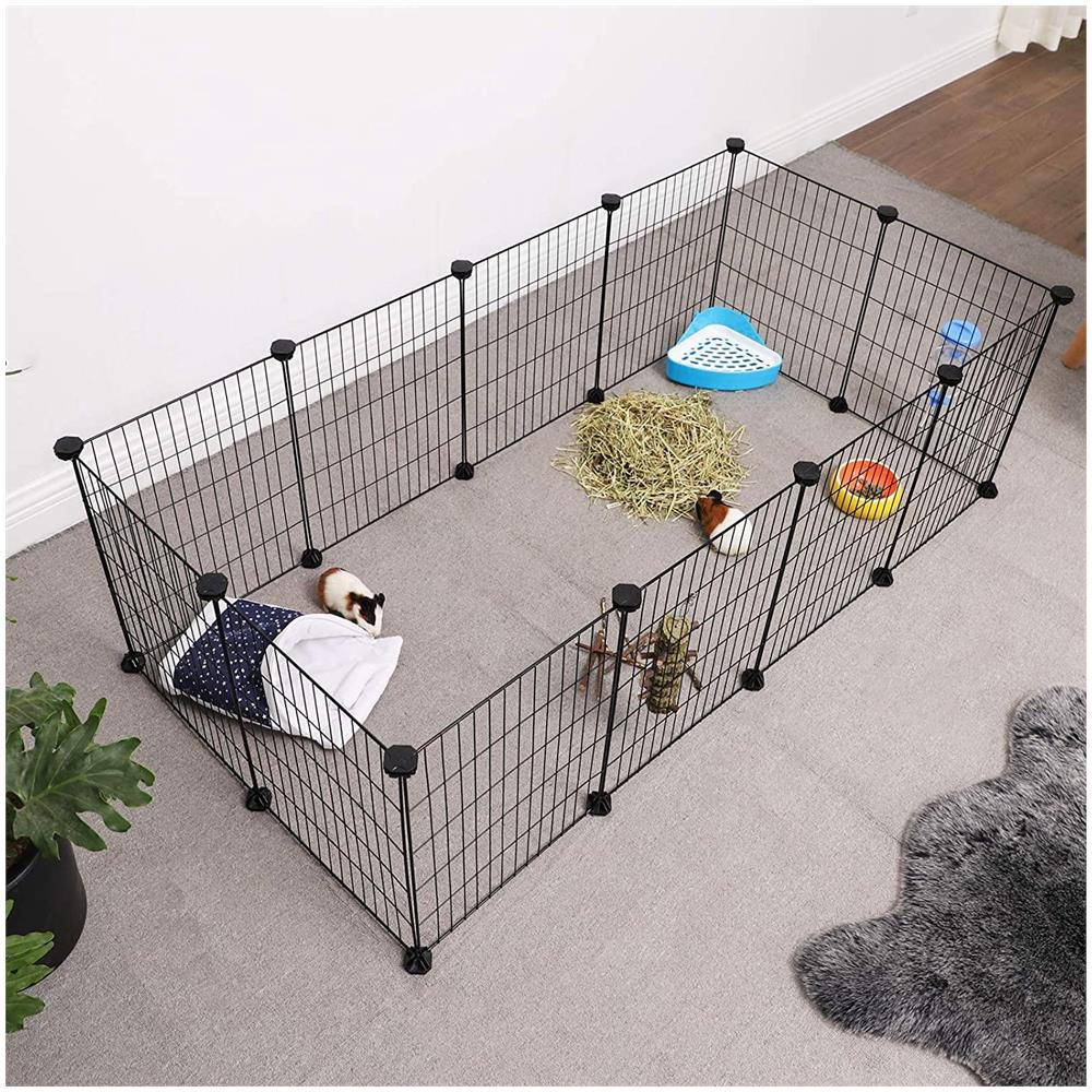 Recinto pieghevole per animali domestici nero - Recinto per piccoli animali - Foto 2
