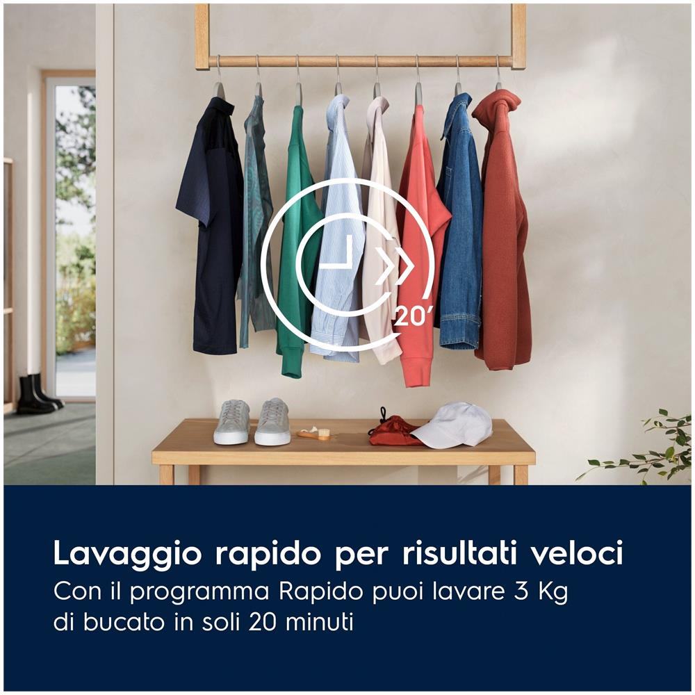 EW6FCH210G Lavatrice serie 600 SensiCare 10 kg, Caricamento frontale, 10 kg, B, 76 dB, 1351 Giri /min, A - Foto 3
