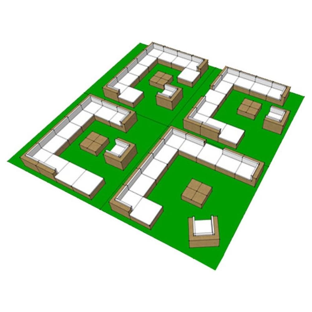 Set 35 Pz Seduta Da Giardino Mobile Polirattan Marrone - Foto 2