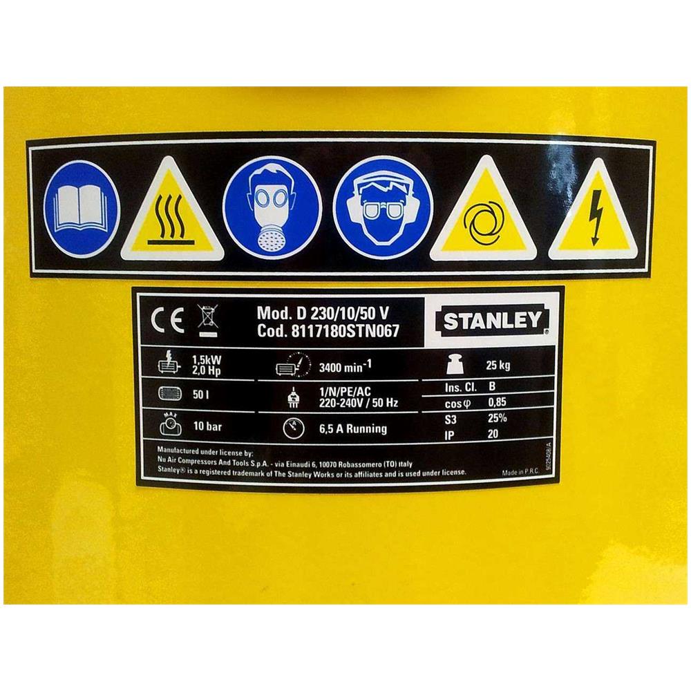 Compressore Verticale Oil-less D 230/10/50v 50 Litri 2 Hp - Foto 2