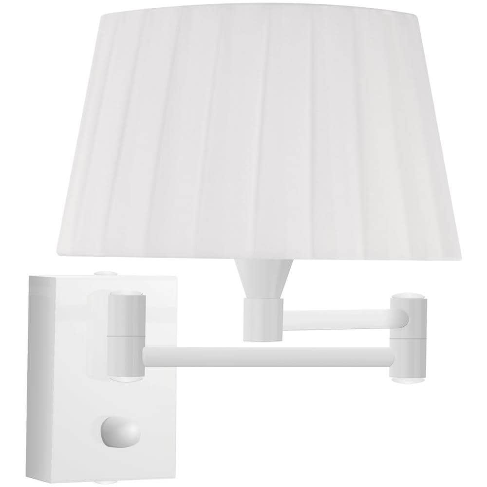 Lampada Da Parete Con Portalume Bianco In Tela - Foto 1