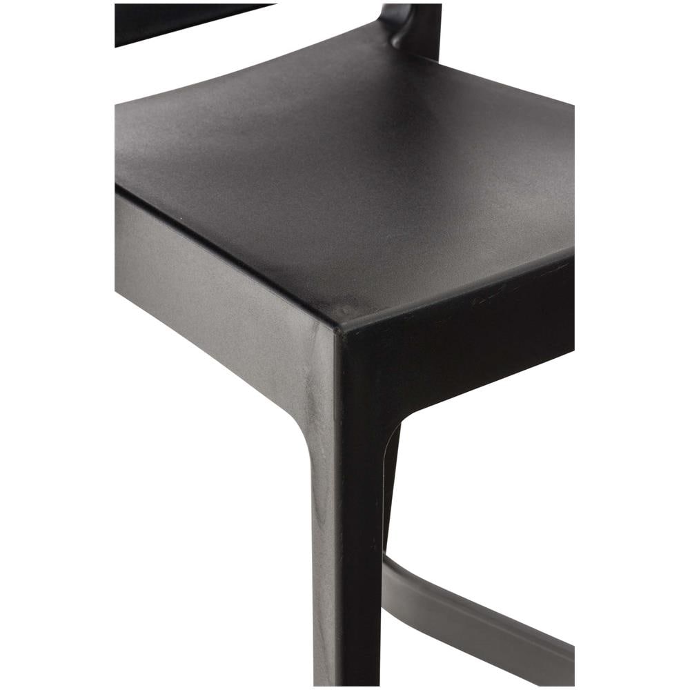 Sgabello Bar Maya Impilabile in Polipropilene I Sgabello Outdoor con Schienale I Sedia Sgabello Alta in Plastica Alt. 75 CM Nero - Foto 5
