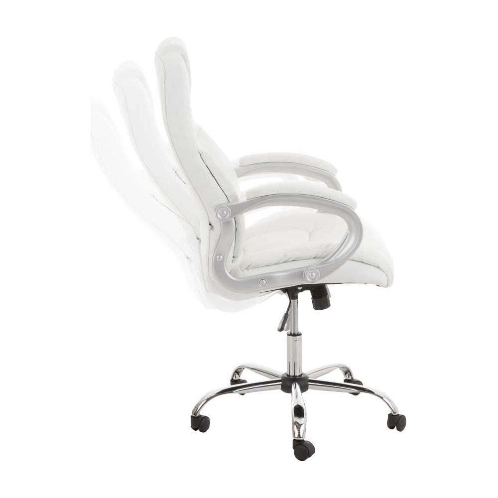 Poltrona Ufficio Apoll XL in Similpelle - Sedia Scrivania Ergonomica Pc Girevole Oscillante - Sedia Direzionale con Braccioli Carico Max 150KG Bianco - Foto 1