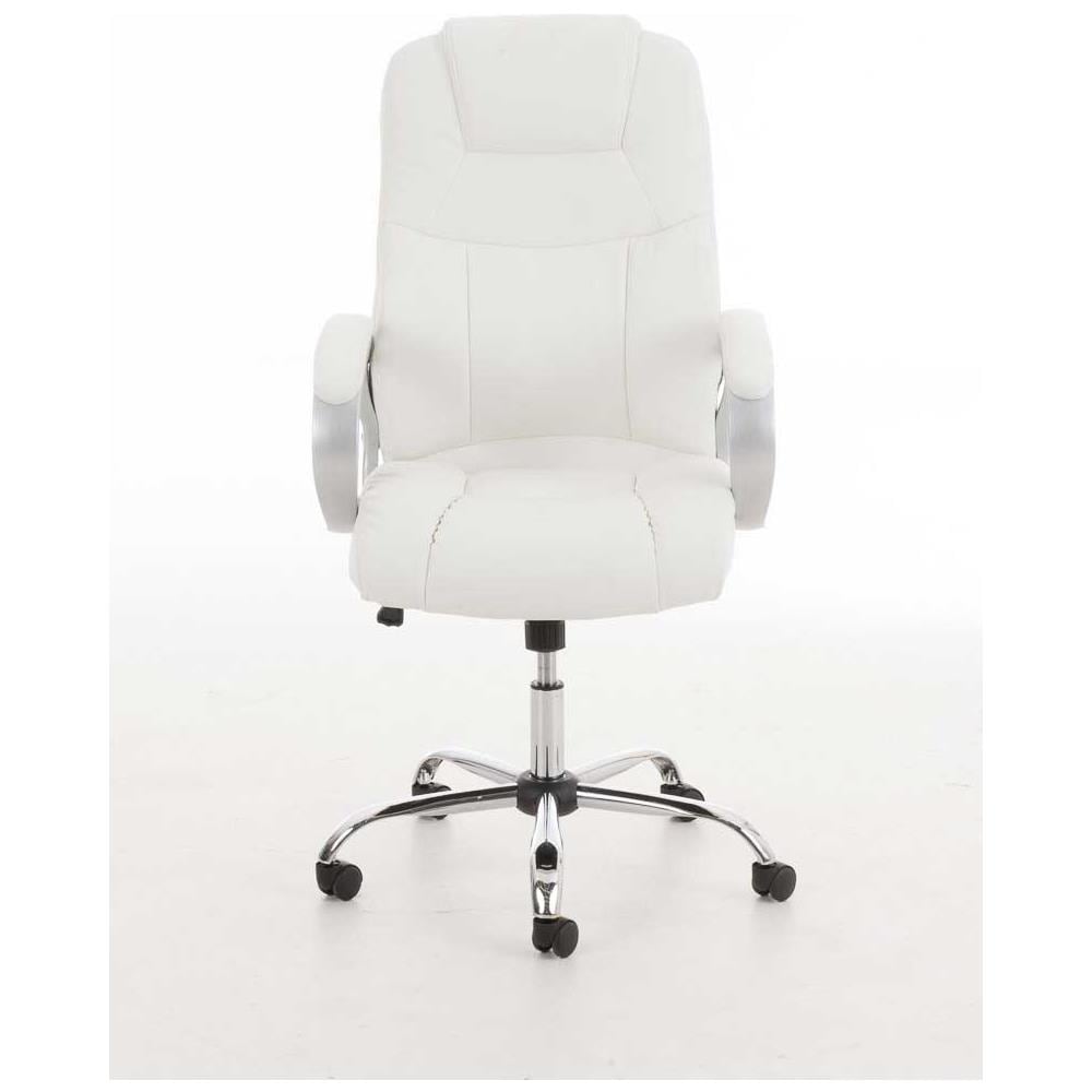 Poltrona Ufficio Apoll XL in Similpelle - Sedia Scrivania Ergonomica Pc Girevole Oscillante - Sedia Direzionale con Braccioli Carico Max 150KG Bianco - Foto 2