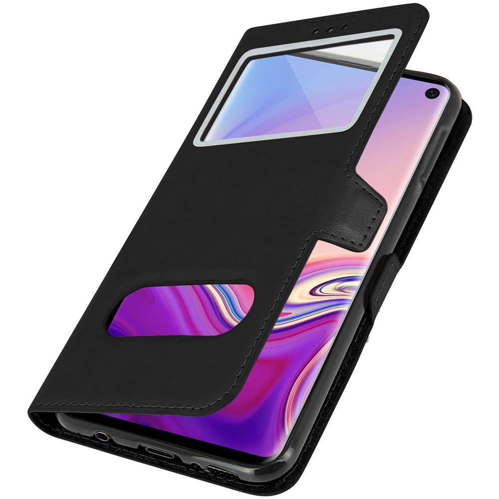 Custodia Galaxy S10 Sportellino 2x Finestre Cover Silicone - Nero - Foto 5