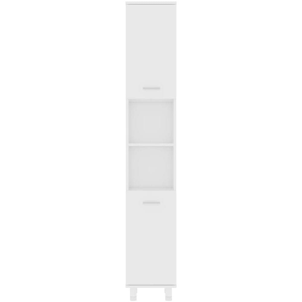 Mobile da Bagno Bianco 30x30x179 cm in Legno Multistrato - Foto 8