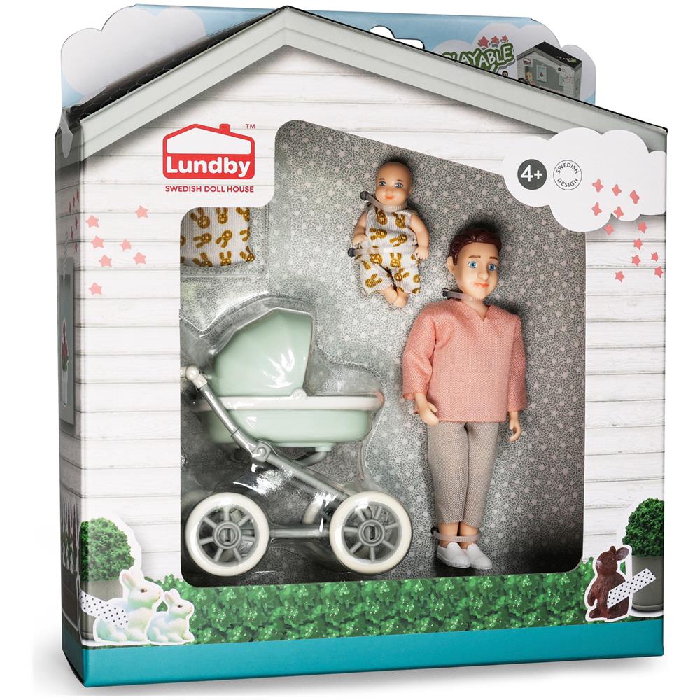 Bambola Con Bambino E Carrozzina - Foto 8