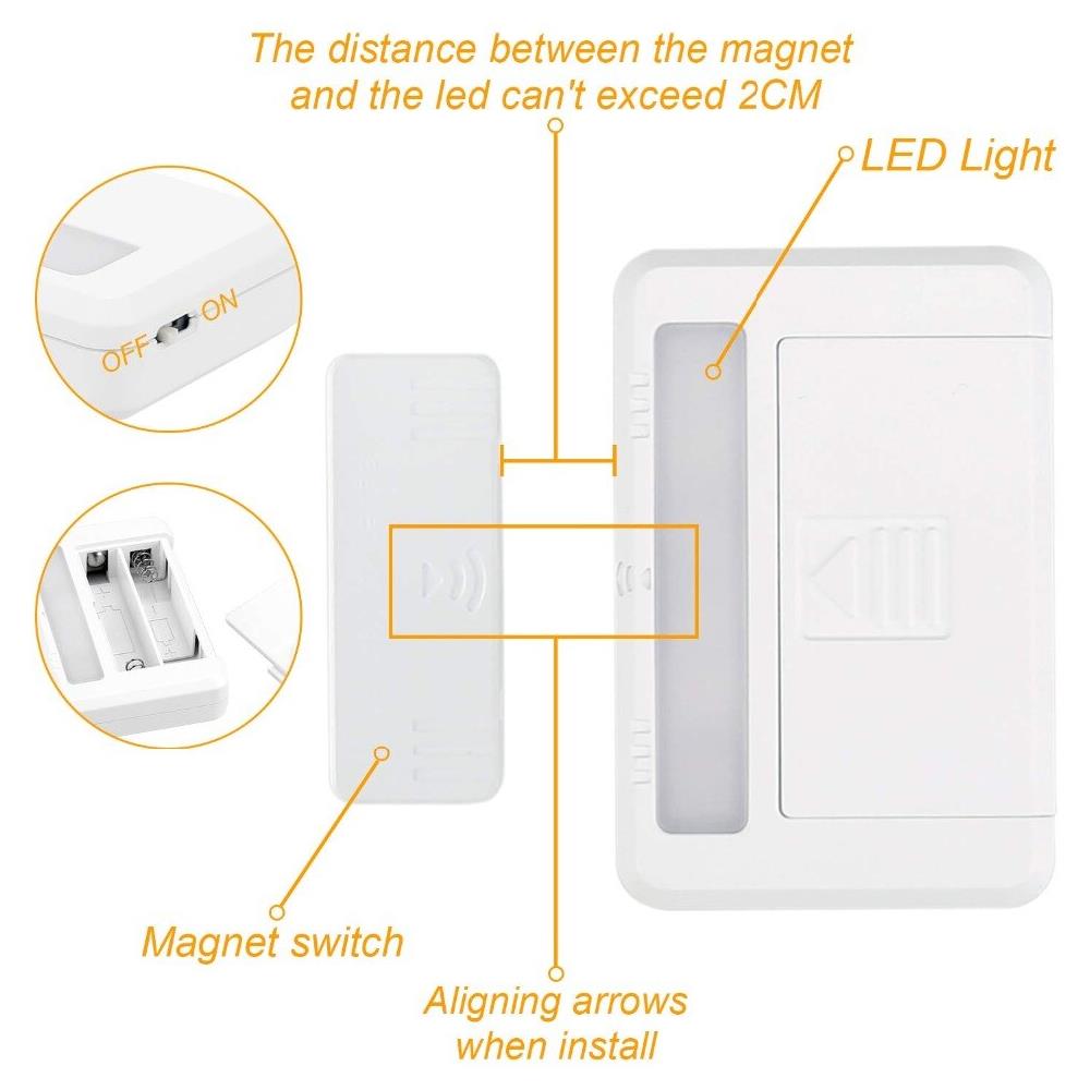 Luce Led Magnetica Adesiva Per Mobili E Cassetti - Foto 2