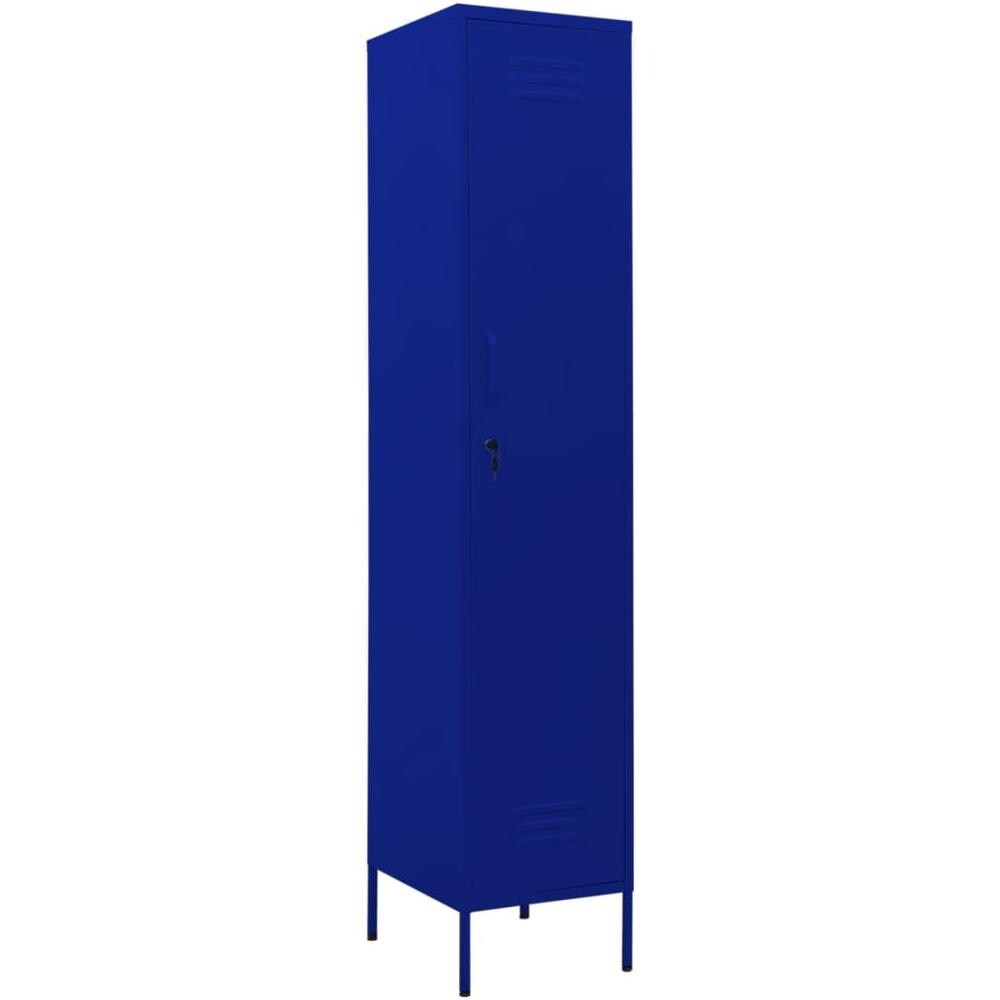 Armadio Blu Marino 35x46x180 Cm In Acciaio - Foto 2