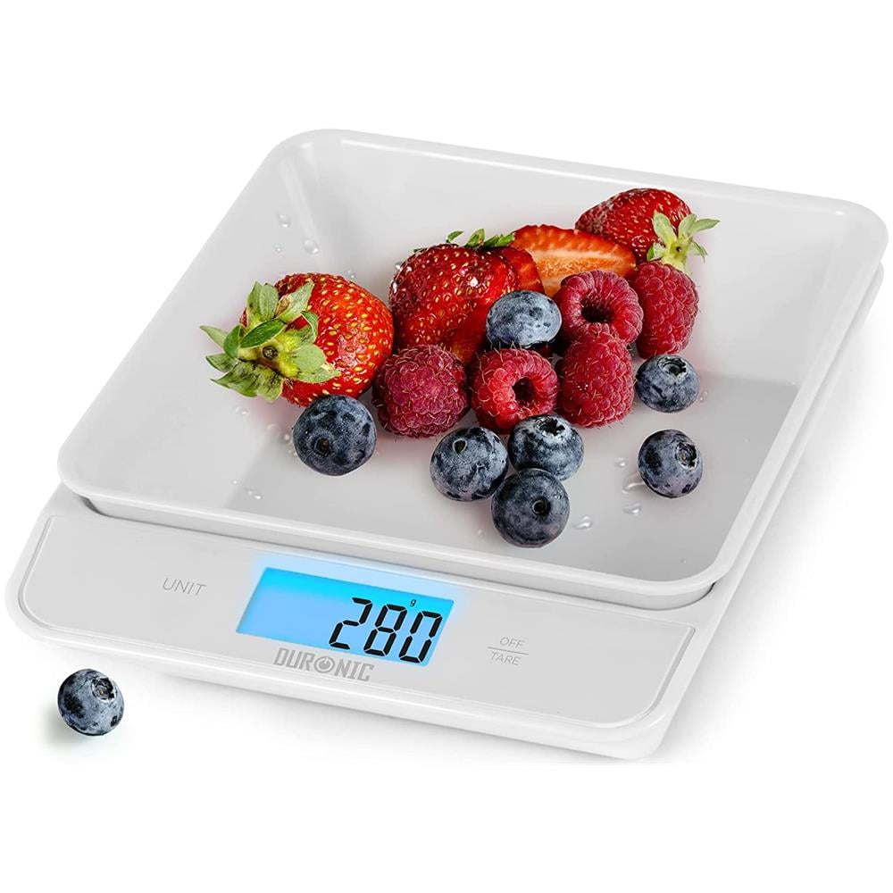 KS100 WH Bilancia Digitale da Cucina Portata Max 5 Kg con Ciotola 1.2 L e Funzione Tara - Bianco - Foto 1