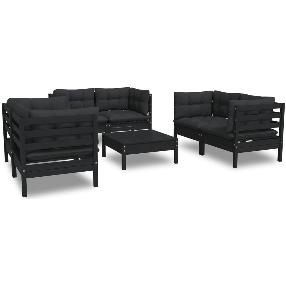 Set Divani Da Giardino 7 Pz Con Cuscini Legno Di Pino - Foto 2