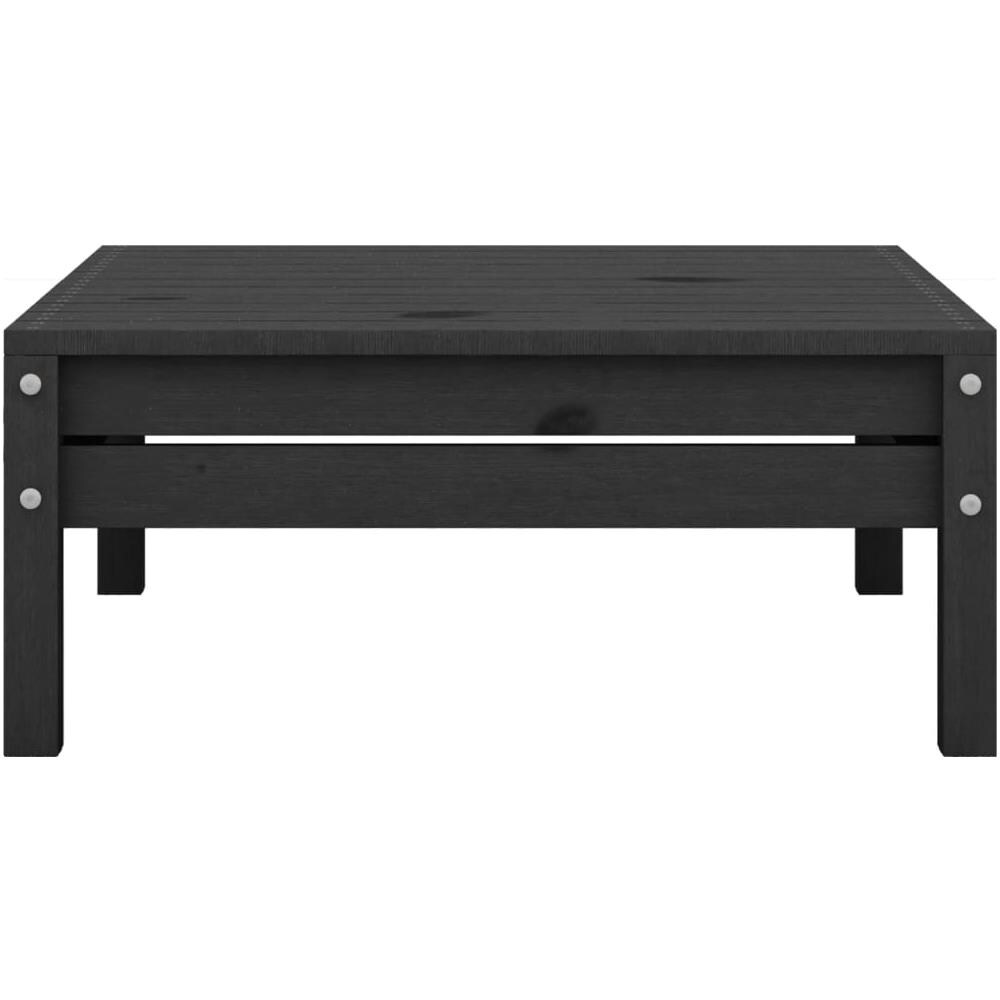 Poggiapiedi da Giardino Nero in Legno Massello di Pino - Foto 2