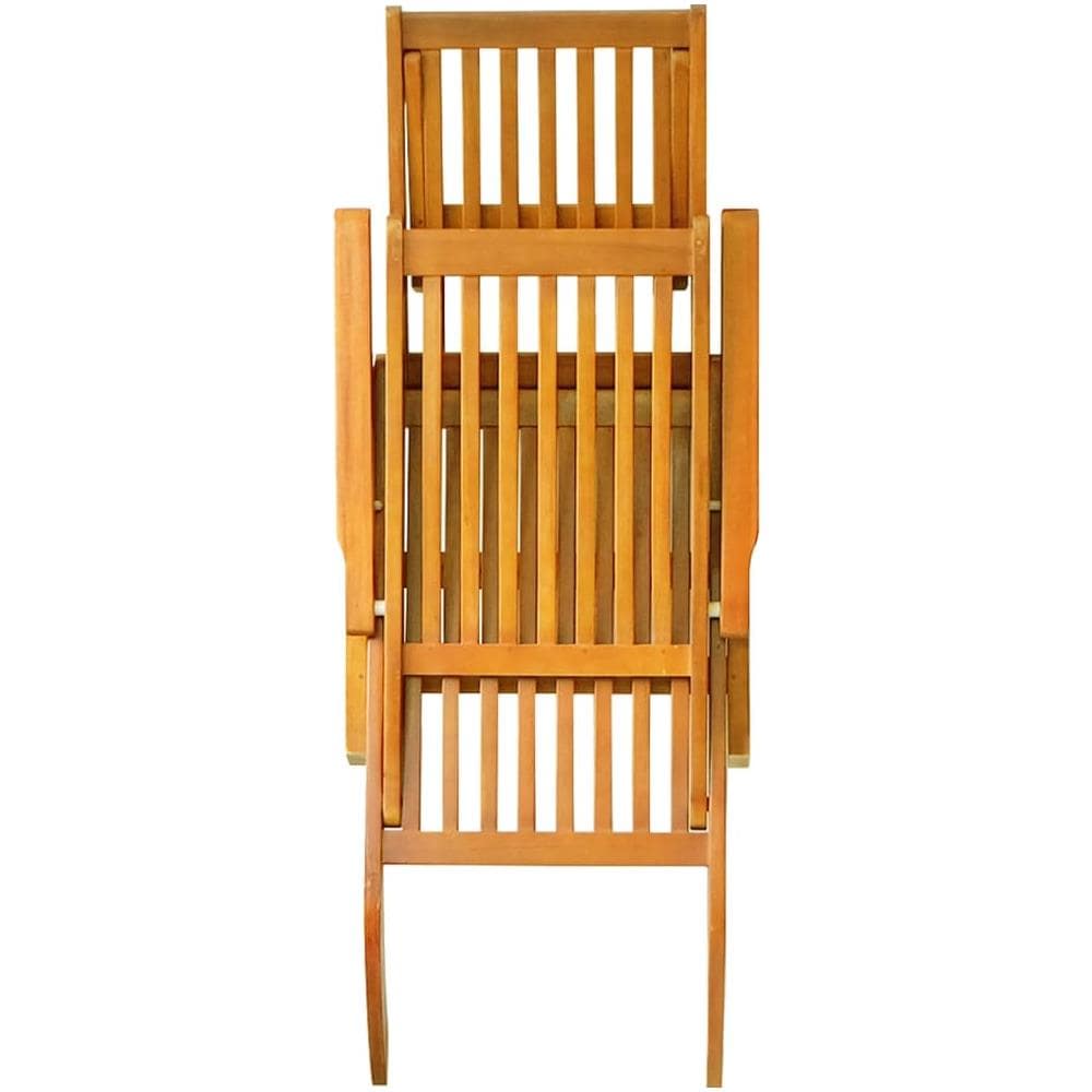 Sedie A Sdraio Da Esterno Con Poggiapiedi 2pz Massello D'acacia - Foto 2