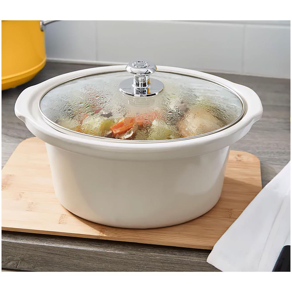 Swan Sf17021cneu Retro Slow Cooker 3,5l Pentola Rimovibile In Ceramica Antiaderente Senza Pfoa 200w Crema - Foto 8
