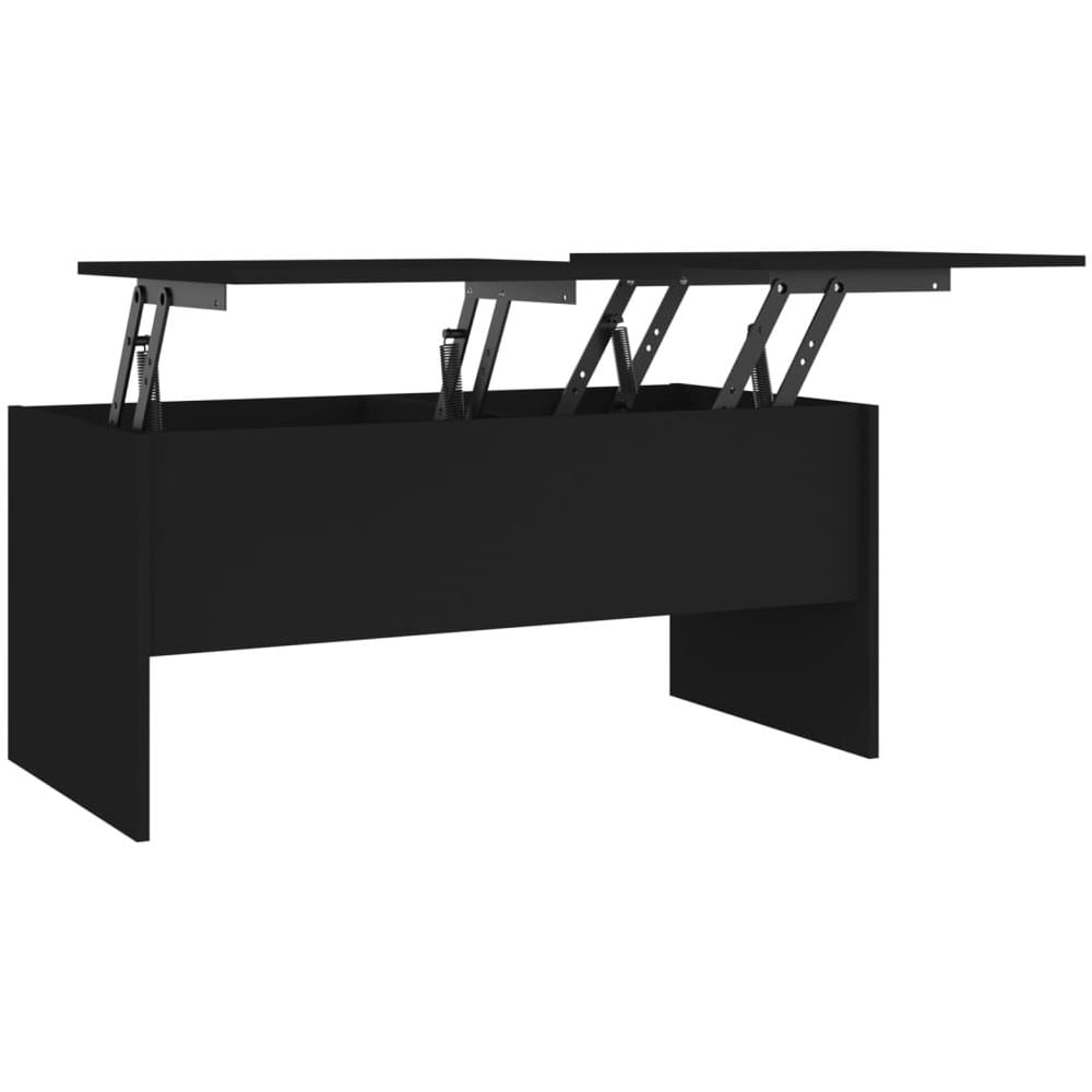 Tavolino Da Salotto Nero 102x50,5x46,5 Cm In Legno Multistrato - Foto 2
