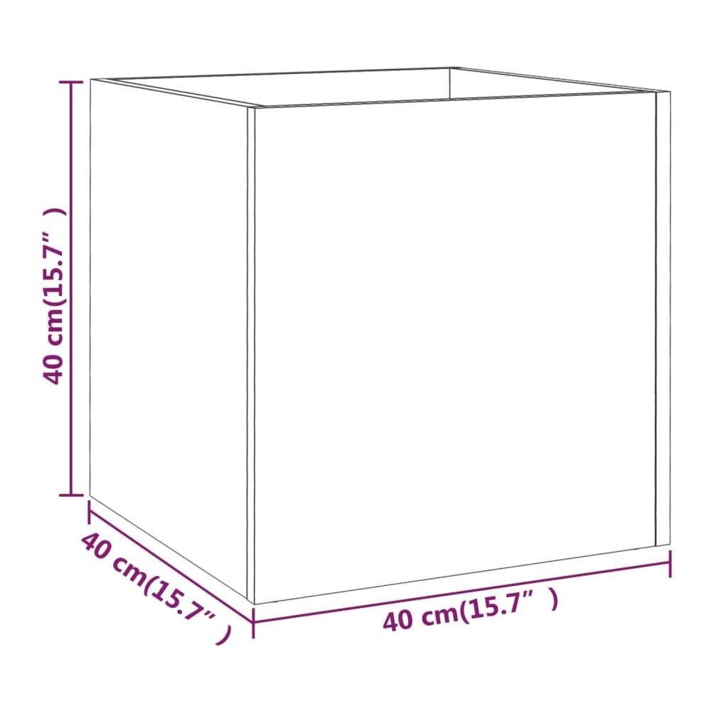 Fioriera Grigio Cemento 40x40x40 Cm In Legno Multistrato - Foto 6