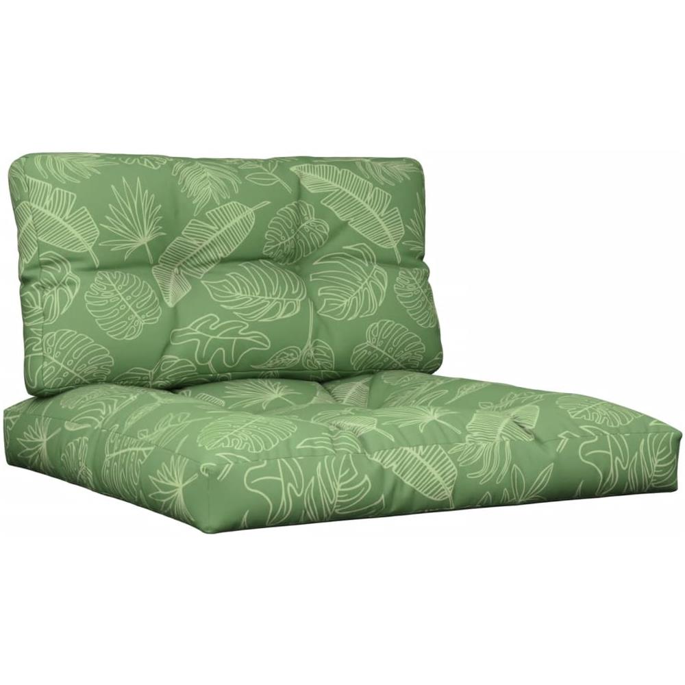 Cuscini Per Divani In Pallet 2 Pz Motivo A Foglie Tessuto - Foto 2