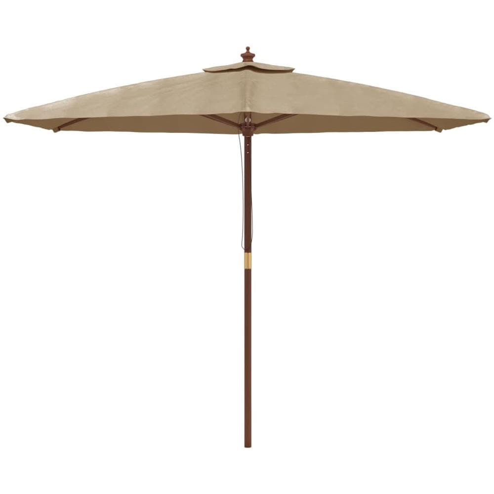 Ombrellone Da Giardino Con Palo In Legno Tortora 299x240 Cm - Foto 3