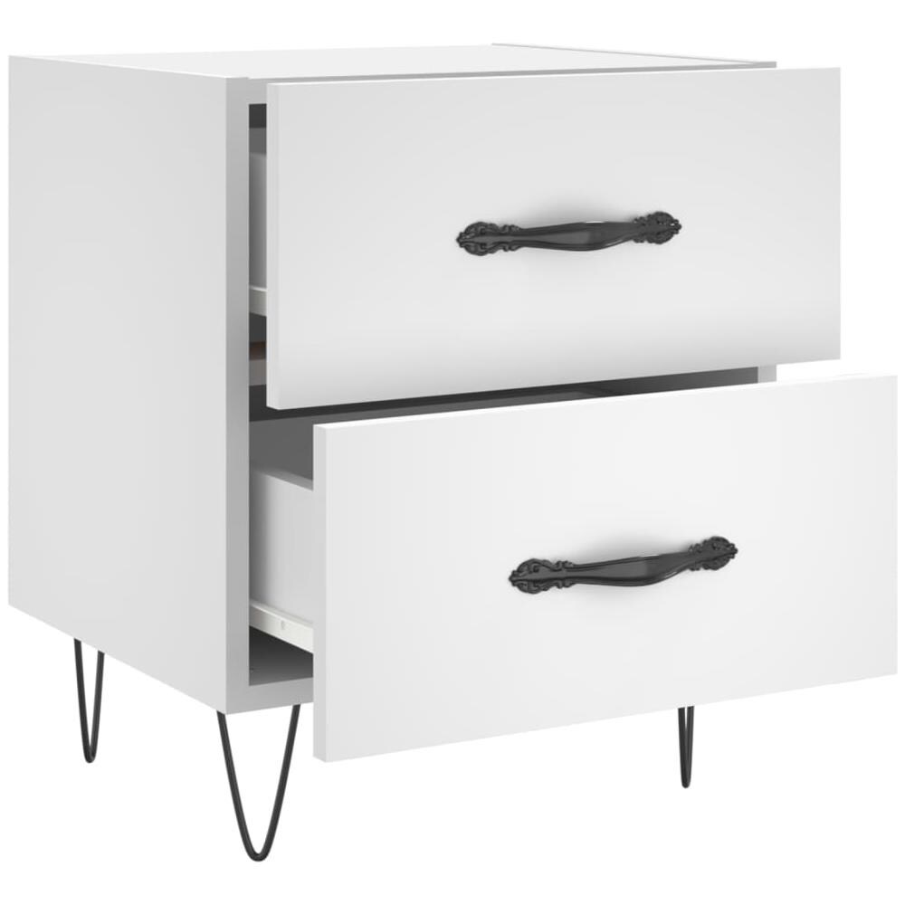 Comodini 2 Pz Bianchi 40x35x47,5 Cm In Legno Multistrato - Foto 7