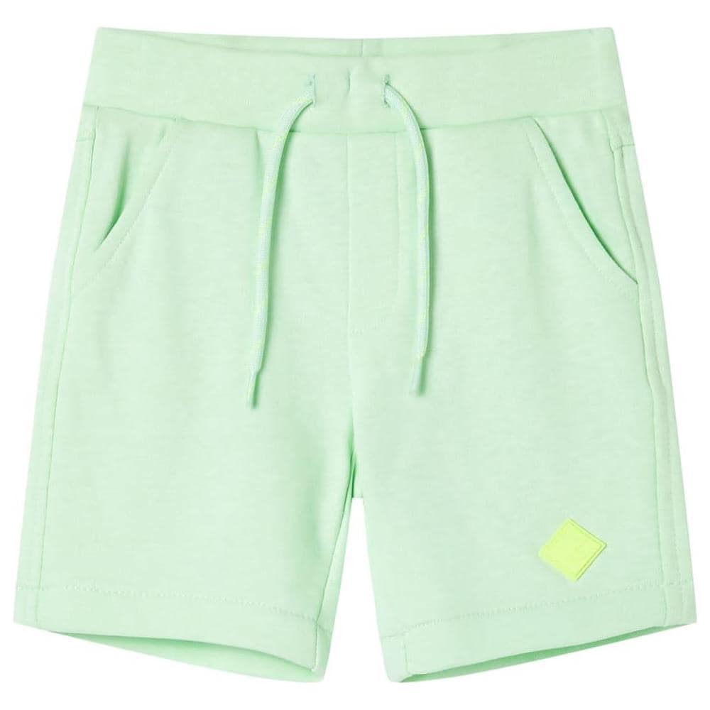 Pantaloncini per Bambini con Coulisse Verde Brillante 128 - Foto 1