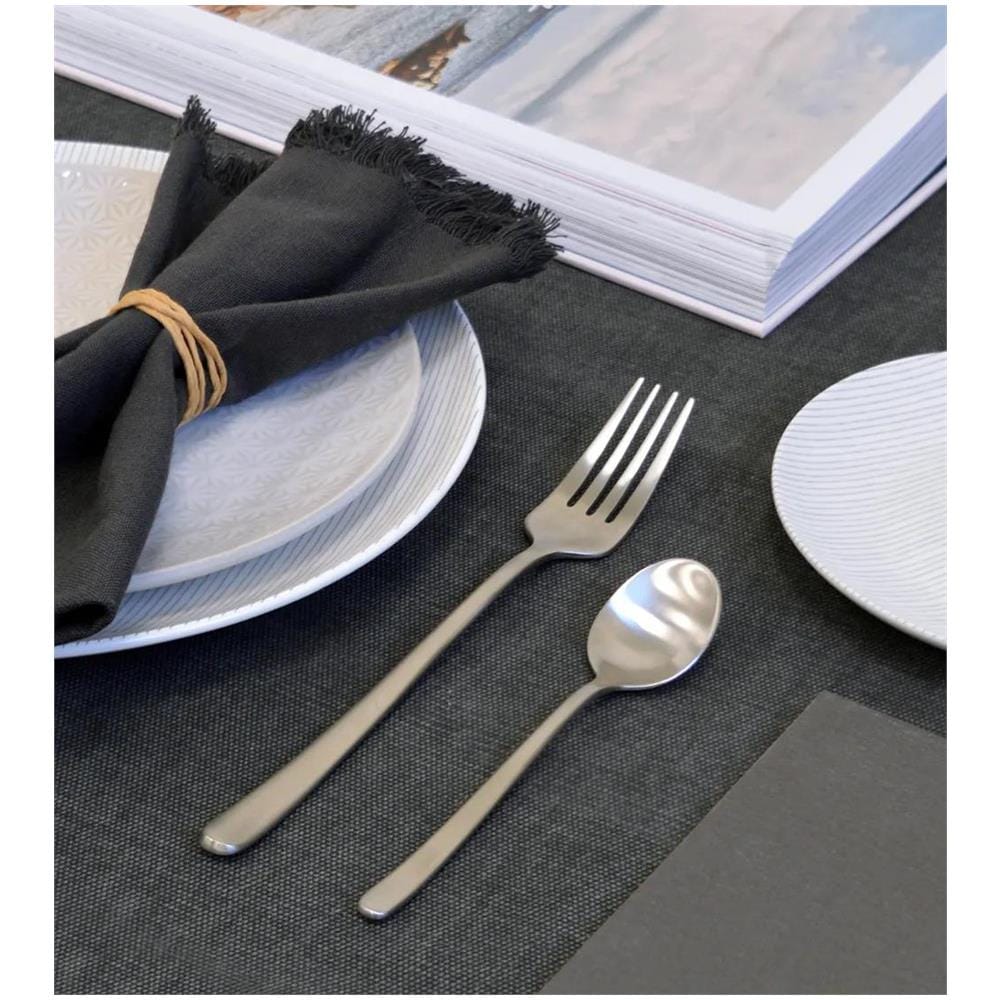 Sky satin Posate da tavola in acciaio finitura satinata Confezione - Set da 24 Pezzi - 6 Posti Tavola - Confezione Regalo Made in Italy - Foto 2