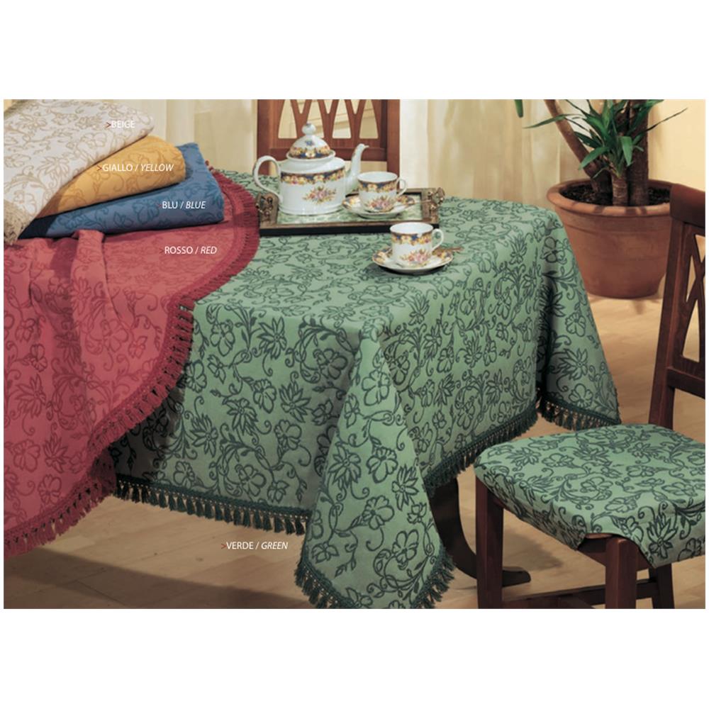 Copritavolo Jacquard Disegno Primavera By Suardi 150x210 Blu - Foto 1