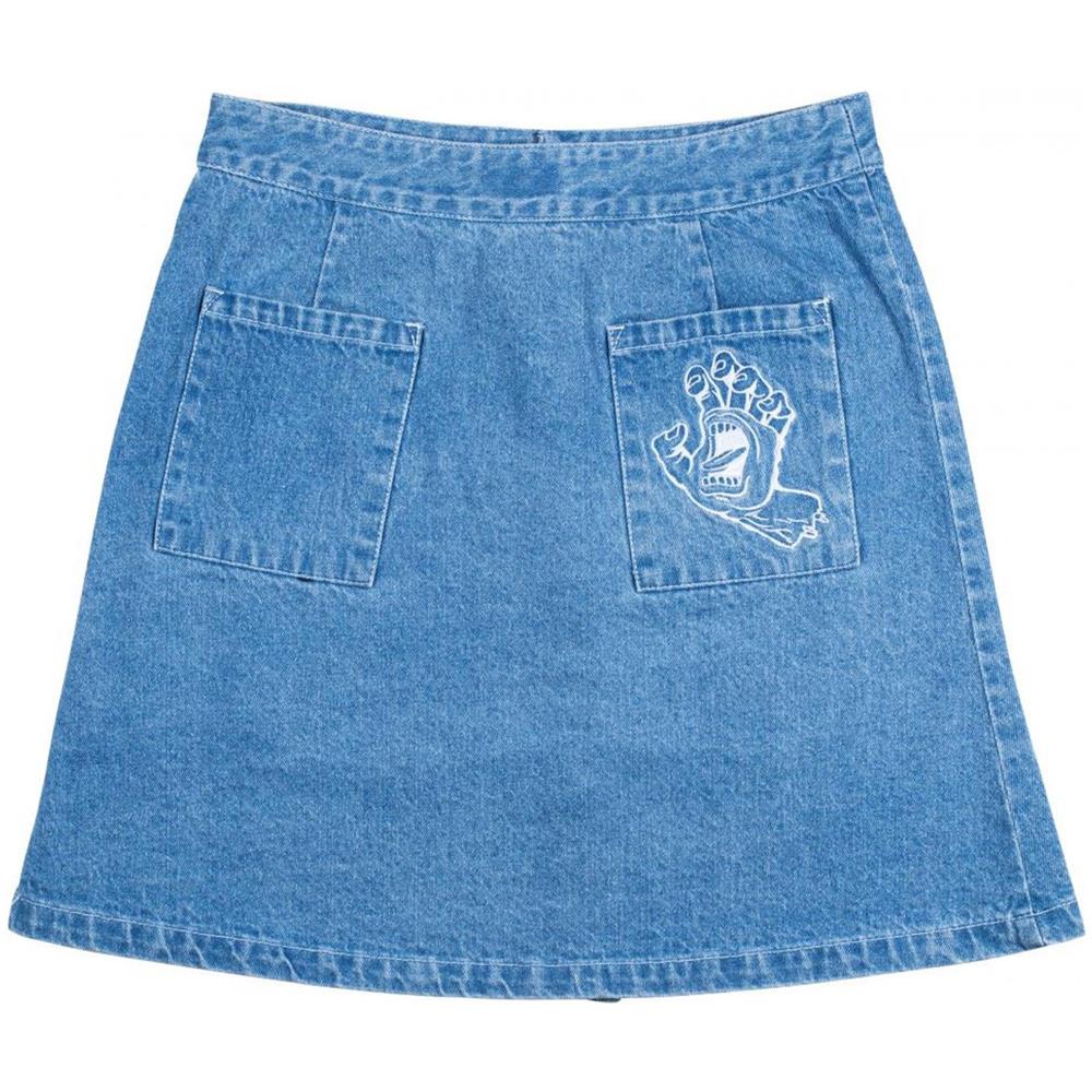 Gonna Per Donna Screaming Hand Light Denim (eu 36 / Us 3, Blu) - Foto 2