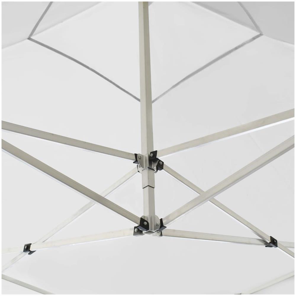 Gazebo Pieghevole Con Pareti Alluminio 2x2 M Bianco - Foto 2
