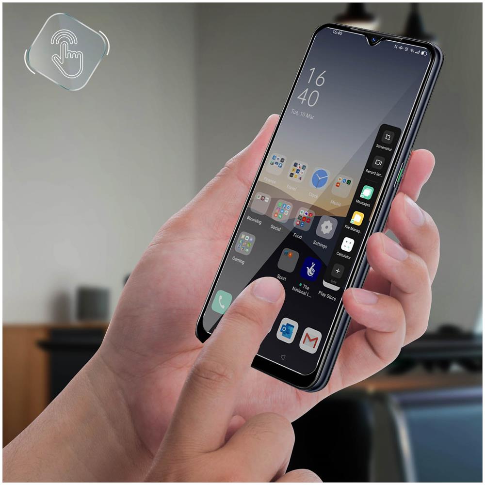 Pellicola Oppo Find X2 Lite Vetro Temperato 9h Oleofobico Bordi Neri - Foto 2