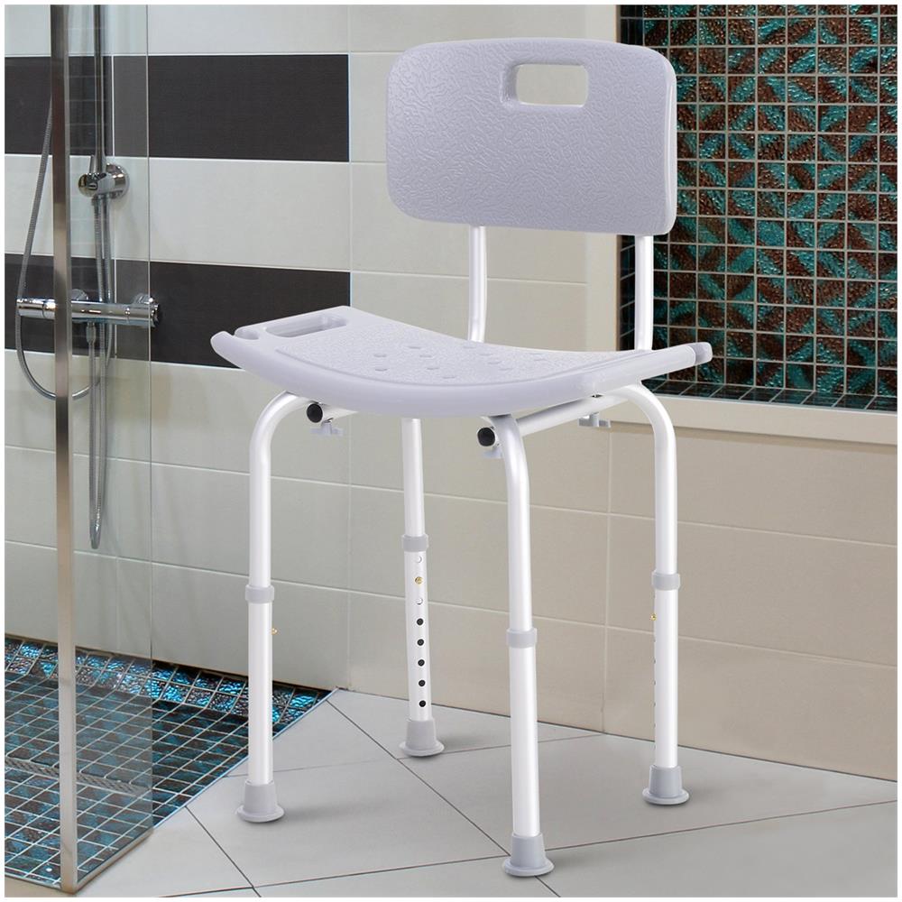 Sedia Doccia In Alluminio E Plastica Altezza Regolabile 8 Livelli - Foto 8