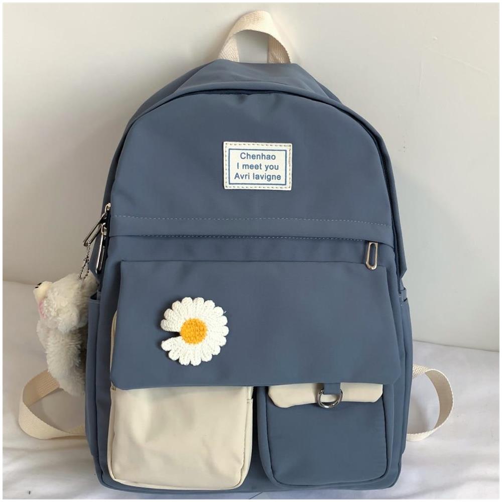 SLOWMOOSE - Zaino Carino, Sacchetti Di Scuola Femminile Fiore / Libro Zaino  Kawaii / Borsa Alla Moda Ragazza Di Nylon [ verde / Con Ciondolo Orso] -  ePRICE