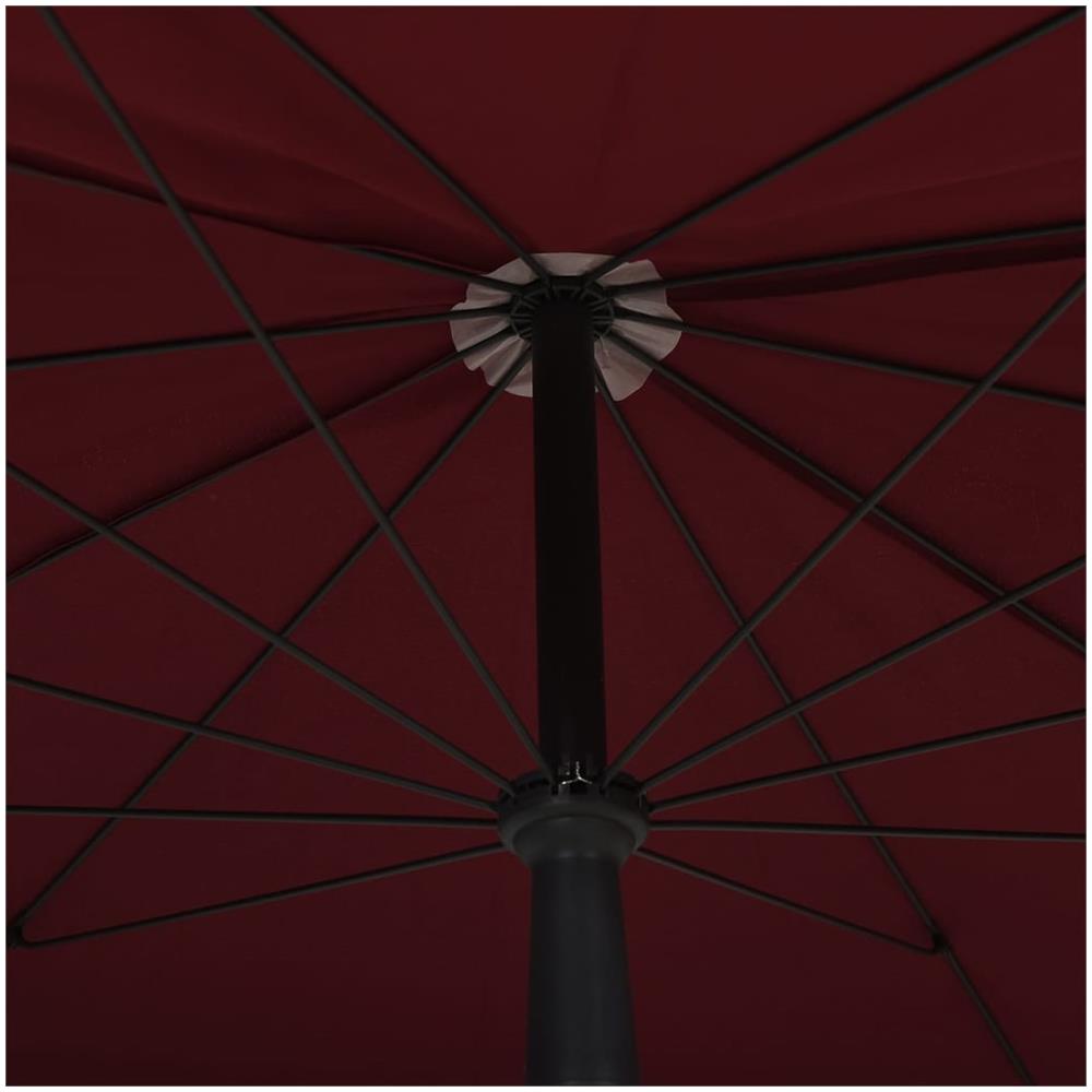 Ombrellone da Giardino con Palo 200x130 cm Rosso Bordò - Foto 2