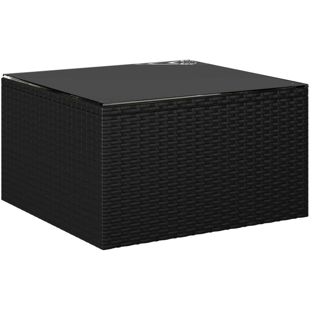 Set Divani da Giardino 9 pz con Cuscini in Polyrattan Nero - Foto 9