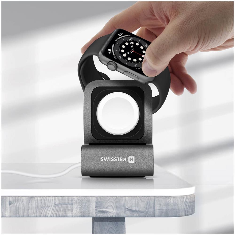 Aluminium Stand For Apple Watch 1-6, Grey, Blister (25005200) - Foto 2