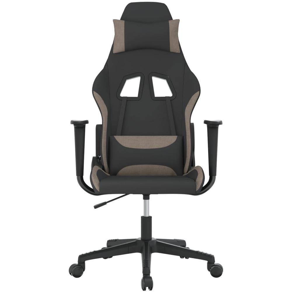 Sedia Da Gaming Nero E Tortora In Tessuto - Foto 3
