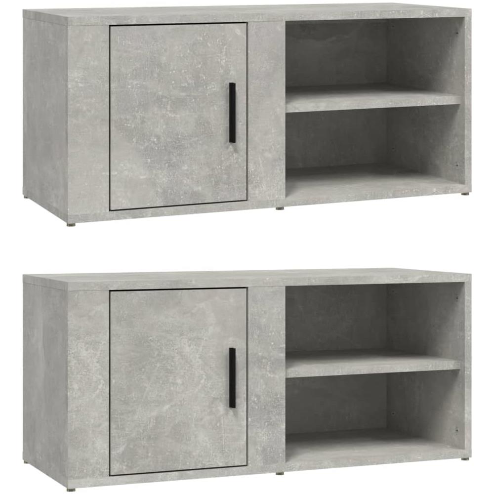 Mobili Tv 2 Pz Grigio Cemento 80x31,5x36 Cm Legno Multistrato - Foto 2