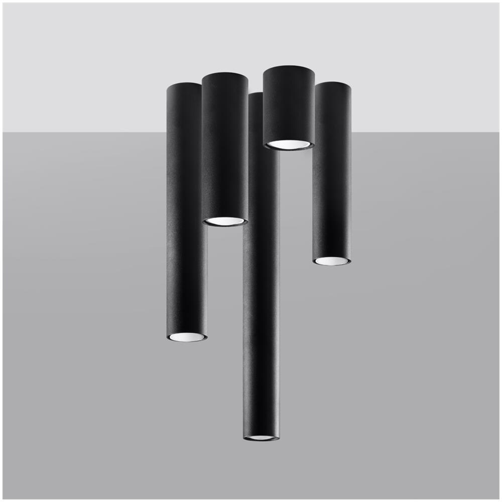 Applique Da Soffitto Lagos 60 Metallo Nero 600xø60 Mm Metallo - Foto 12